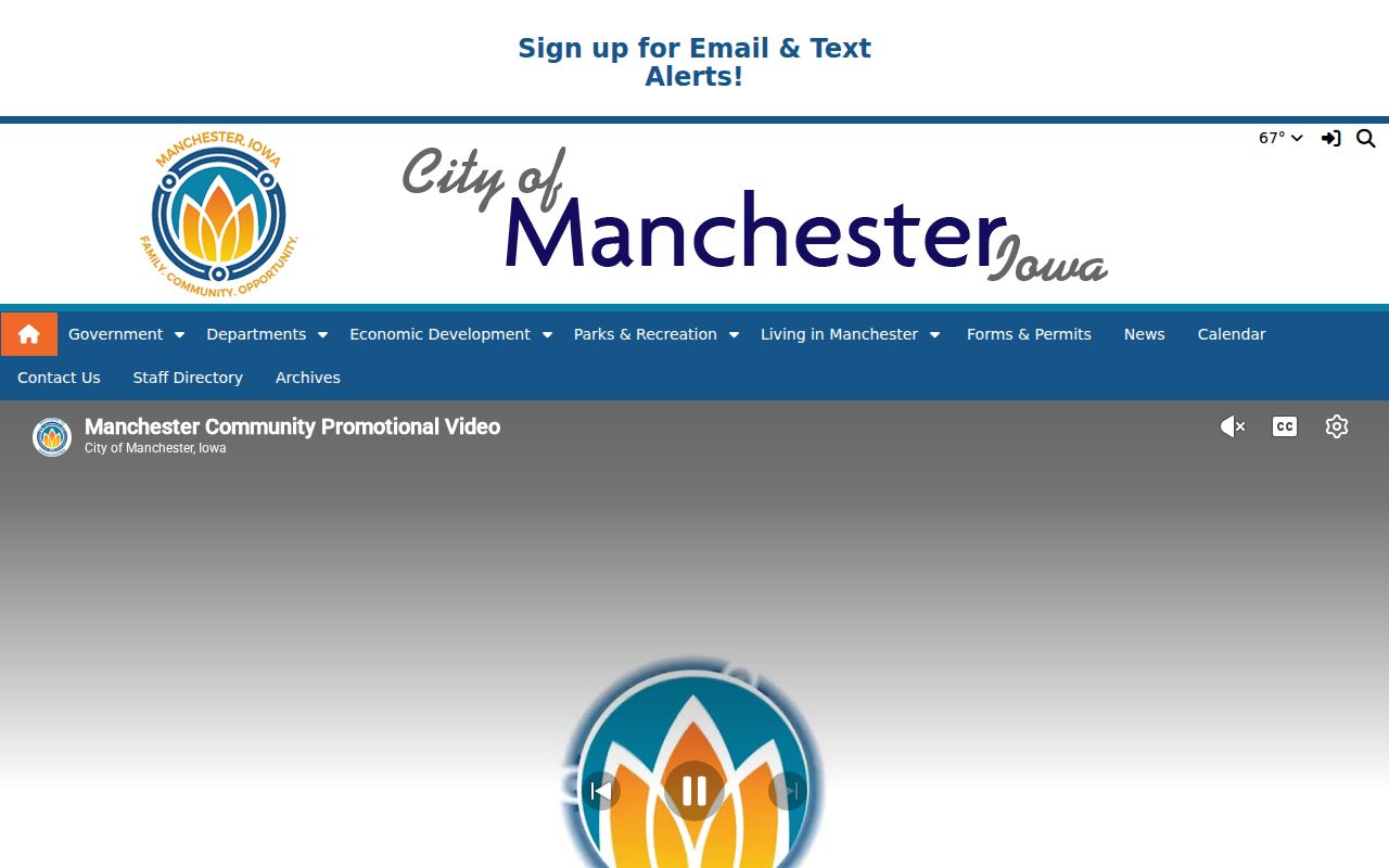 Manchester criminal records and official city offices in Delaware County
